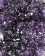 Dark Purple Amethyst Cluster On Wood Base #57195-1